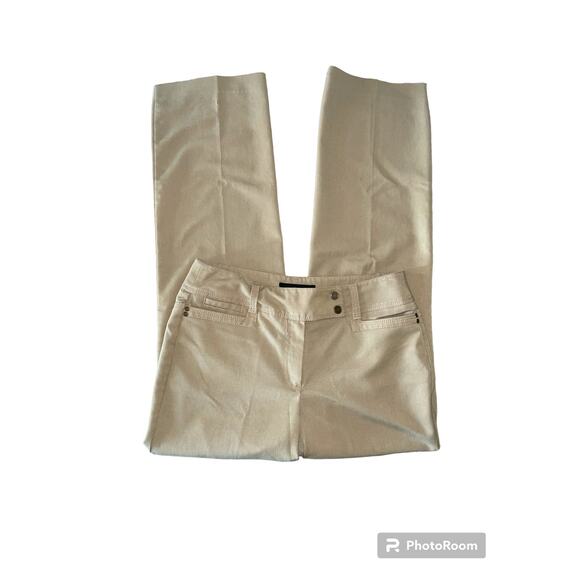 Larry Levine Front Pocket Wide Leg Khaki Trouser Pants size 6 - Picture 7 of 7
